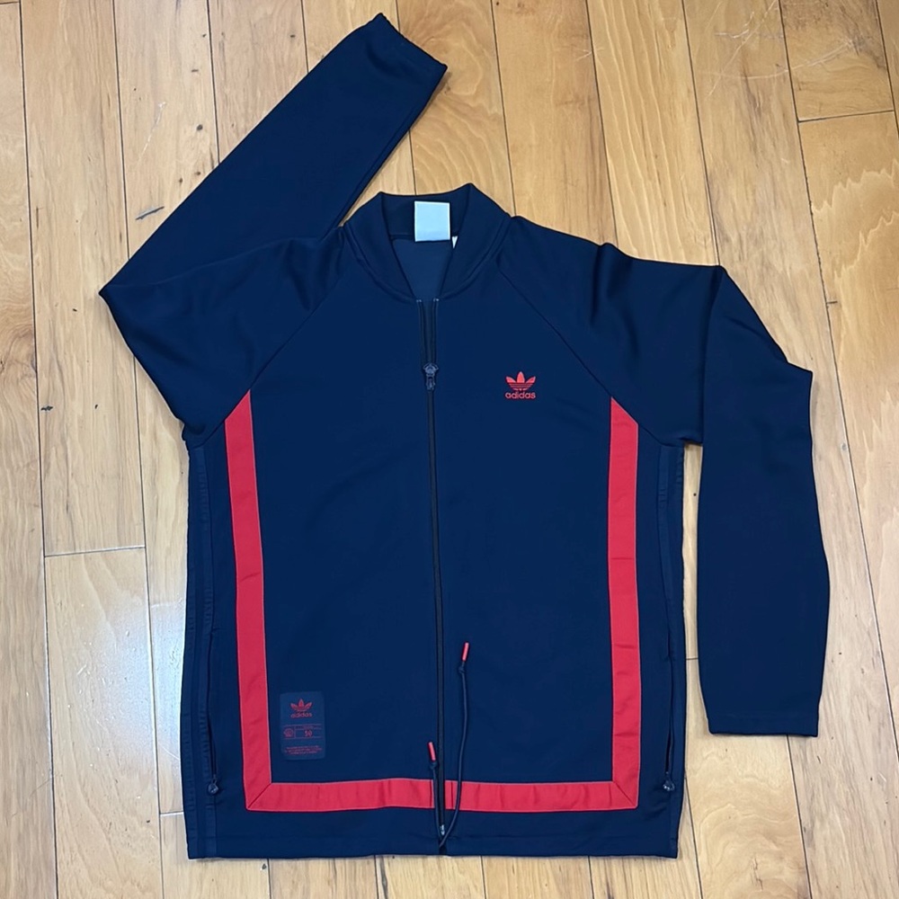 Adidas Lightweight Blue and Red Jacket